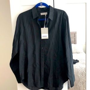 Everlane Black Linen Relaxed Shirt